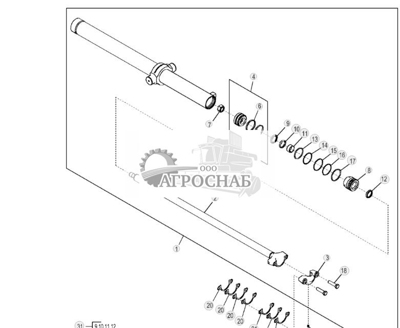 Цилиндр подъема ножа - ST3716 737.jpg